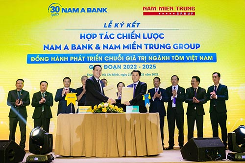Tập đoàn Nam Miền Trung “bắt tay” Ngân hàng Nam Á phát triển chuỗi giá trị ngành tôm Việt Nam giai đoạn 2022-2025